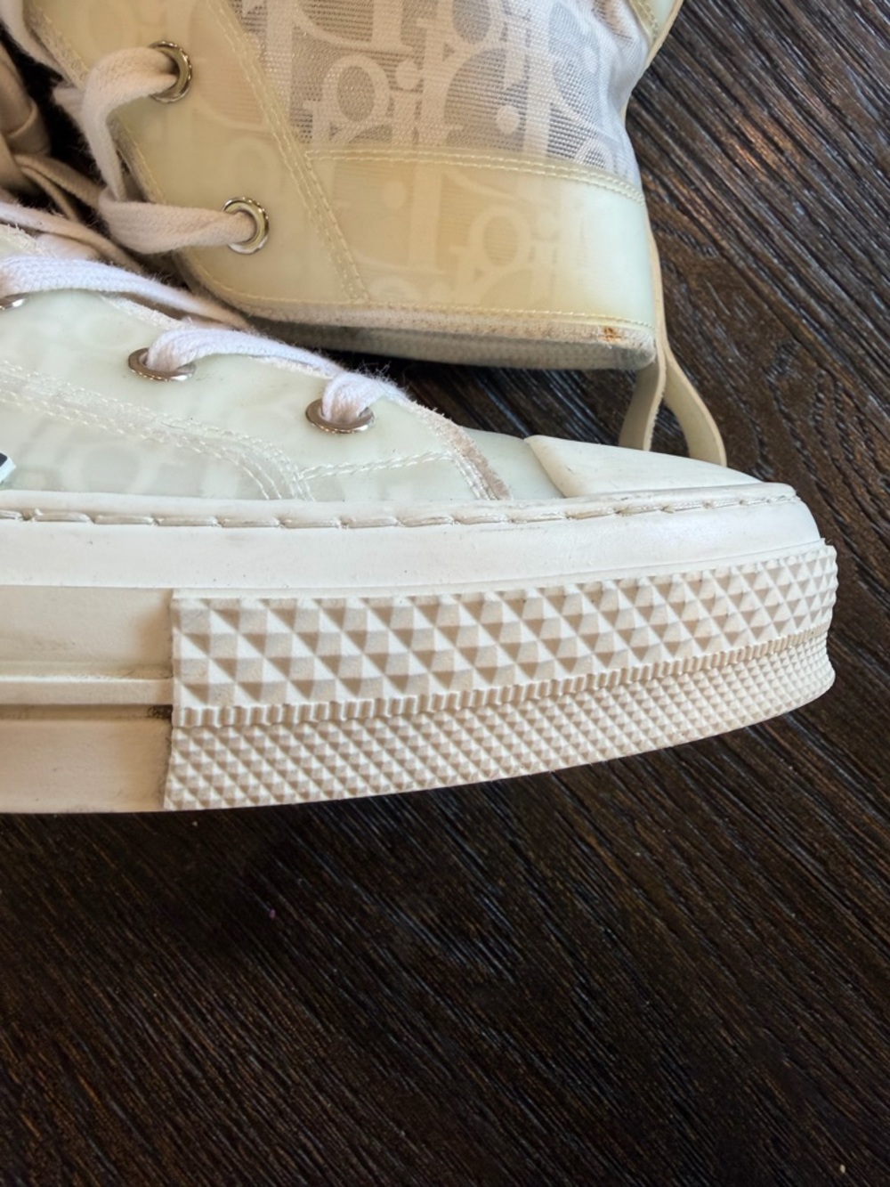 Dior Men's White High-Top Sneaker men’s size 46/ 13 US - Picture 4 of 16